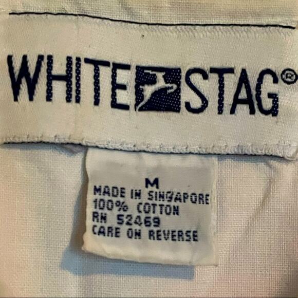 White Stag Y2K Rainbow Striped Short Sleeve 1/2 Button Front Top Medium - Picture 4 of 7